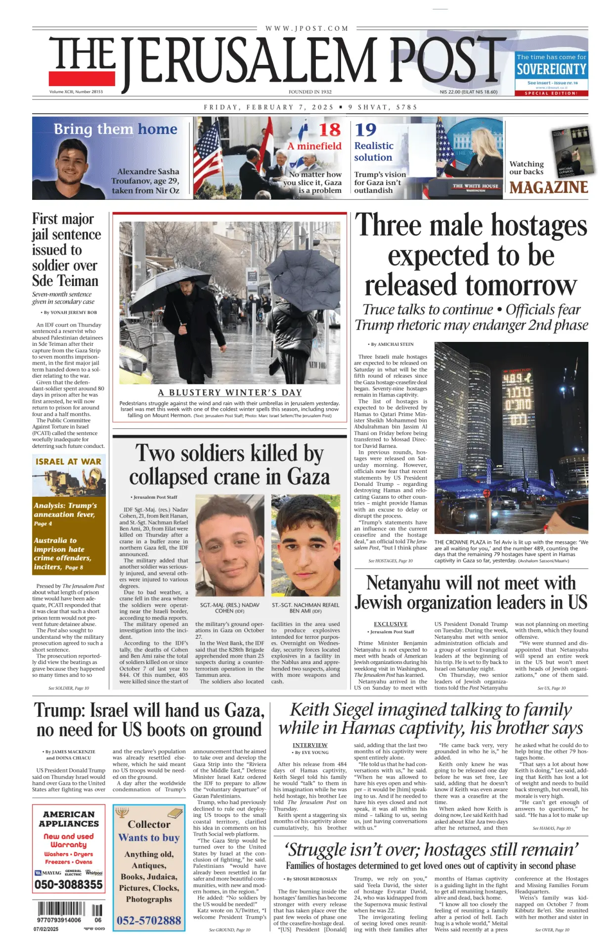 Prima-pagina-the jerusalem post-edizione-di-oggi-07-02-2025